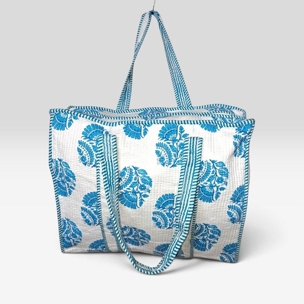 Bolso Shopper floral azul - Indian style