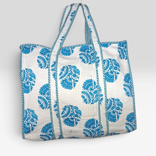 Bolso Shopper floral azul - Indian style